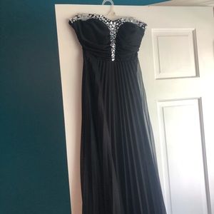 Long black homecoming dress
